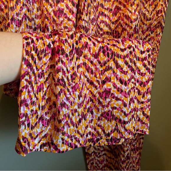 NWT Bar III 3X Womens Orange Pink Wide Leg High Rise Tiger Tracks Lounge Pants! - Picture 4 of 16